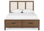 Wickham St Bed -Arwin Br/Yala Tan, QUEEN