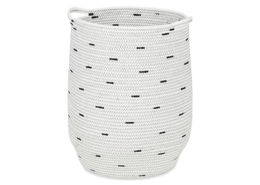 Grand panier Bryer ivoire/gris