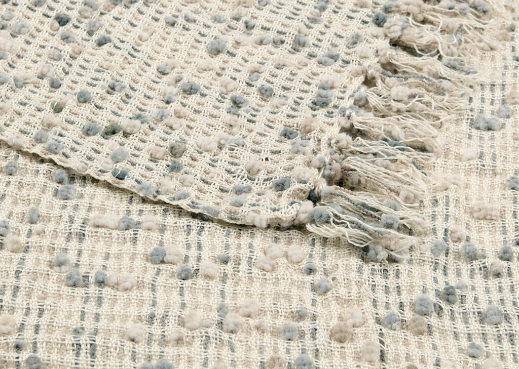 Nola Throw Ivory/Blue/Grey/Sand
