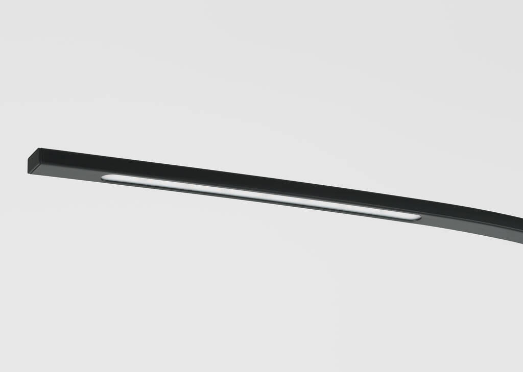 Lampe sur pied en arc DEL Tyne noire
