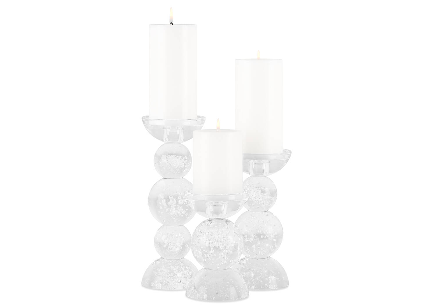 Porte-bougie moyen Maja transparent