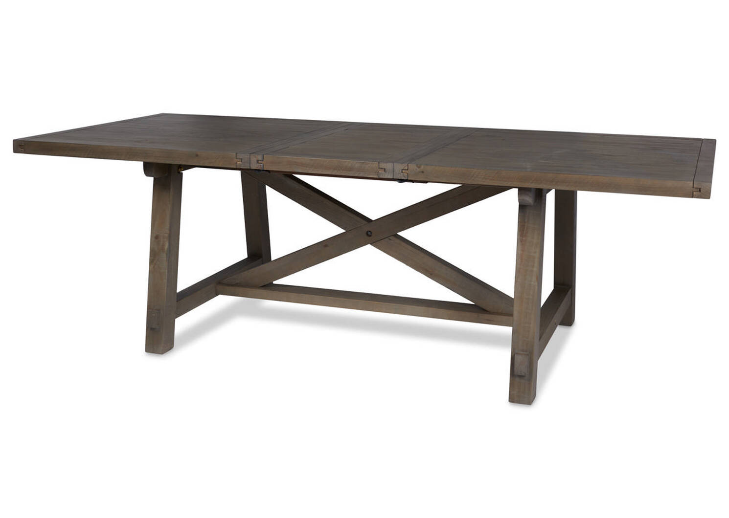 Table rect. rallonge Ironside -gris rust