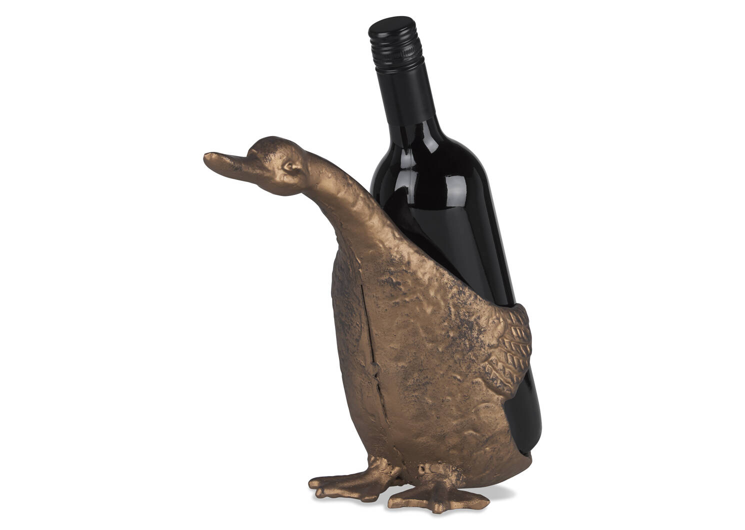 Drinking Duck Wine Holder Antique Bronze