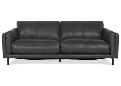 Renfrew Leather Sofa 80" -Adler Grey