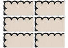 Ensemble de 6 serviettes Lark nat/noir