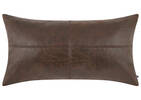 Coussin similicuir Jarvis 12x22 br foncé