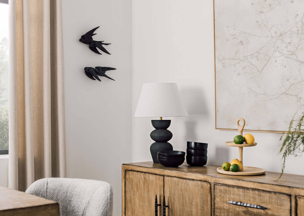 Déco murale hirondelles Swallows II noir