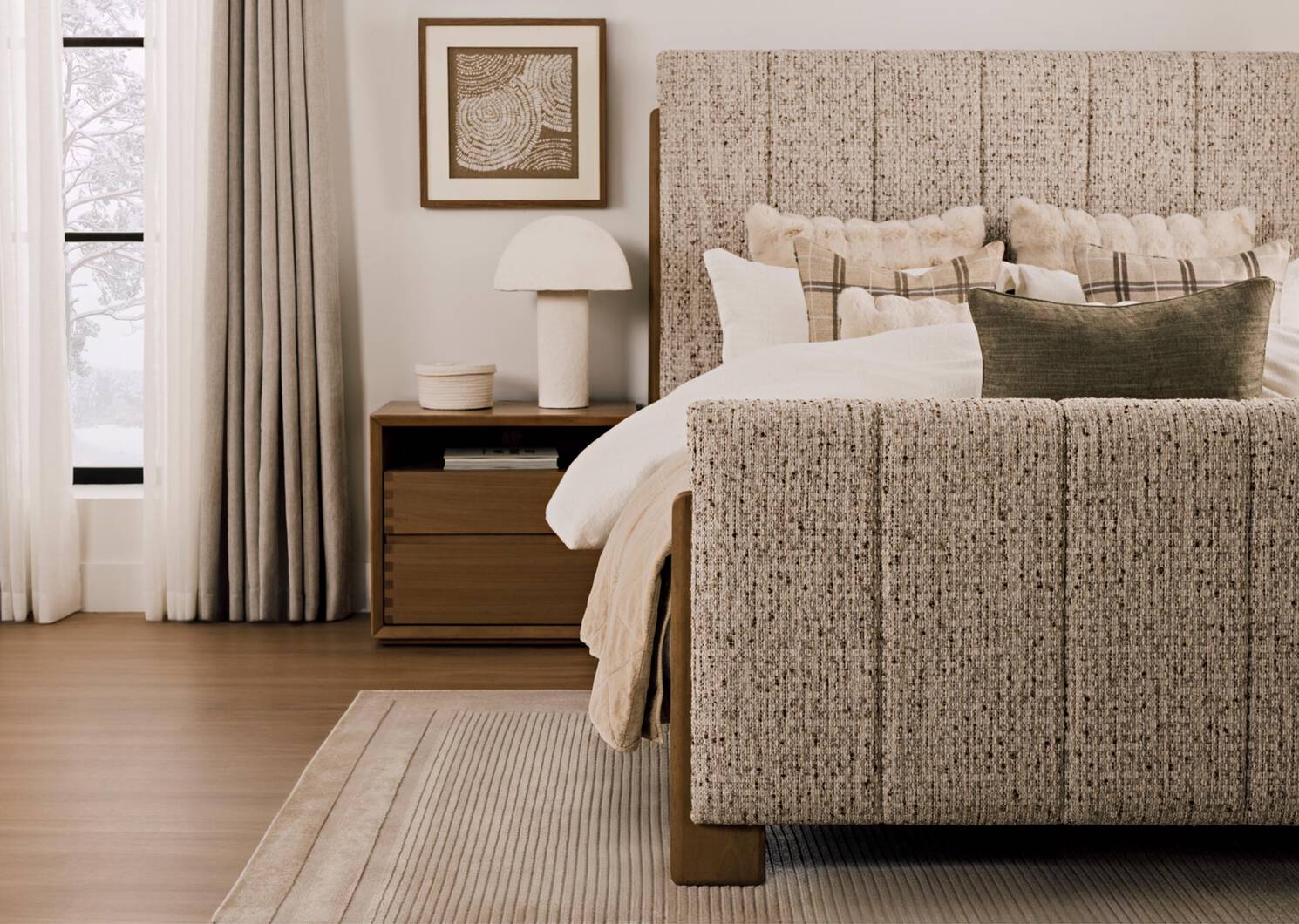 Grand lit Finnian -Sia crème