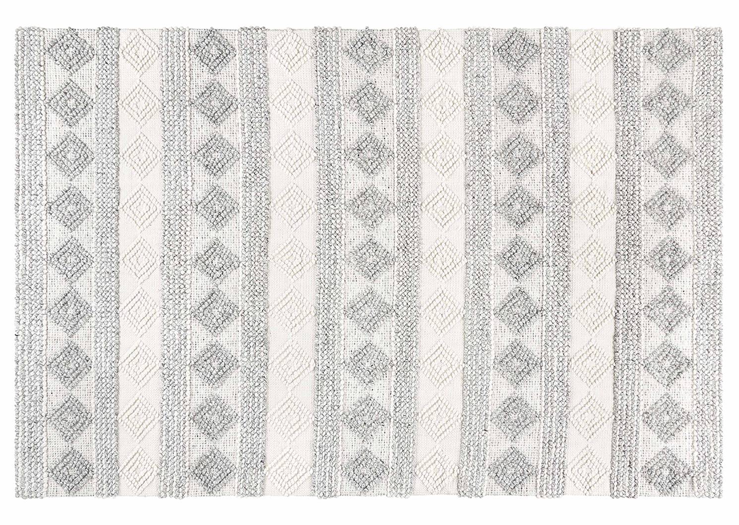 Tapis Arkun 60x96 blanc/gris