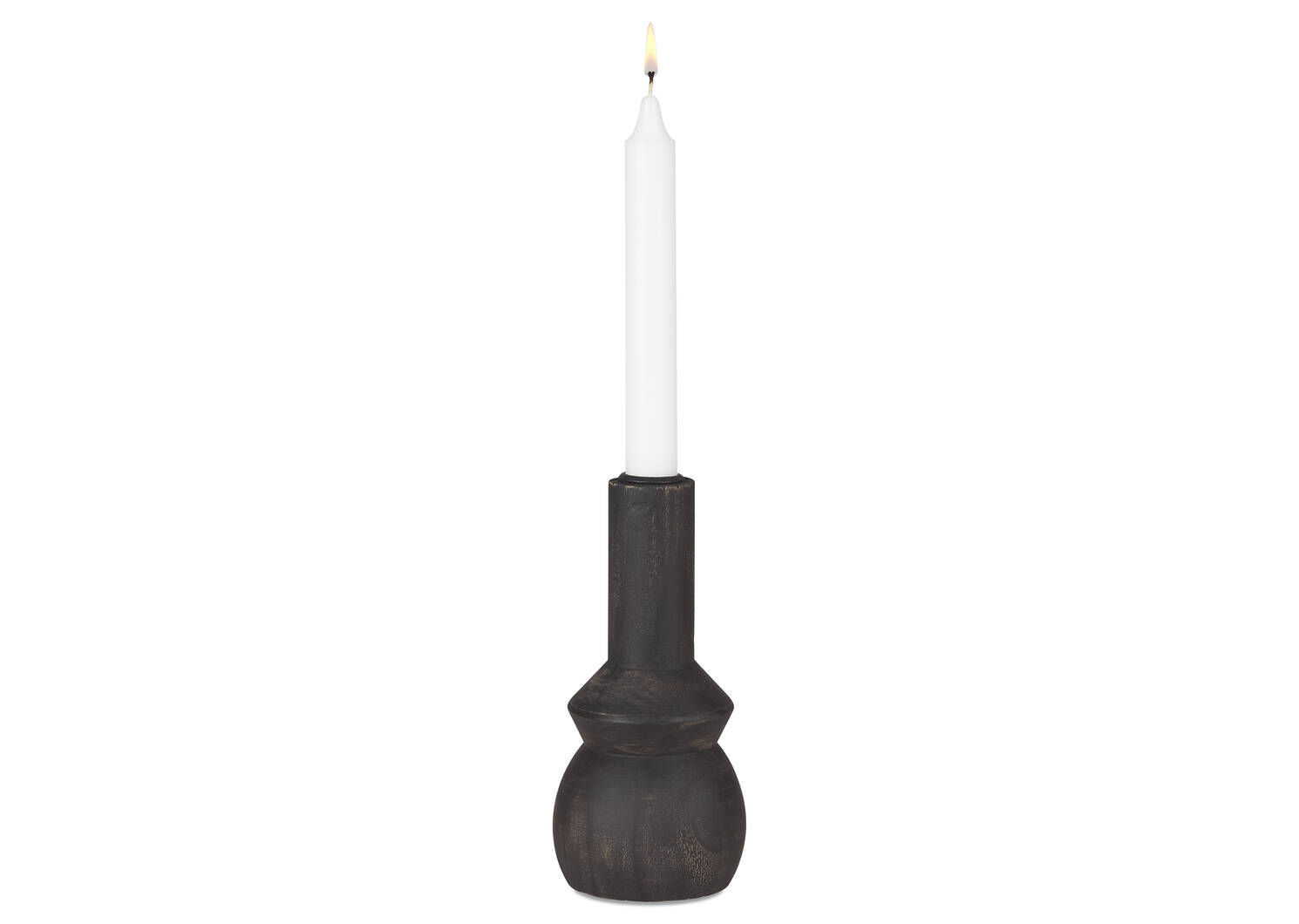 Ezio Candle Holder Narrow Black