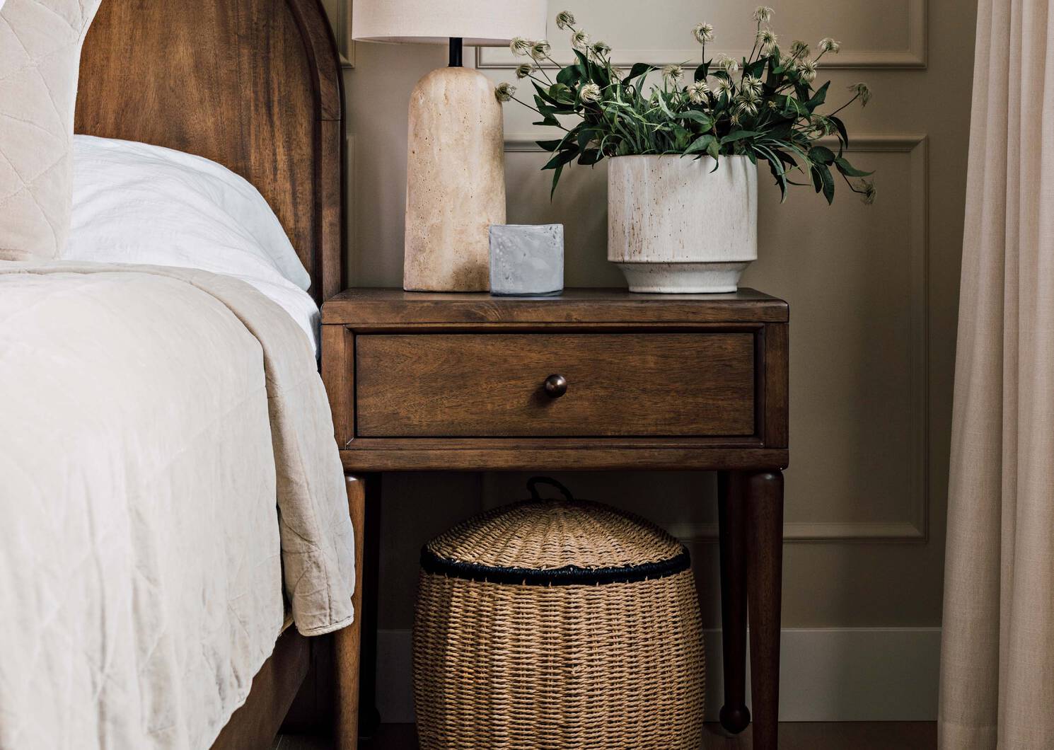 Petit porte-bougie Roz bleu