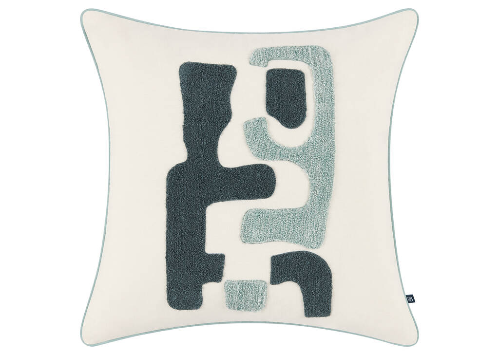 Pomo Pillow 20x20 Ivory/Blue