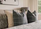 Coussin en boucle Amelie 20x20 ivoire