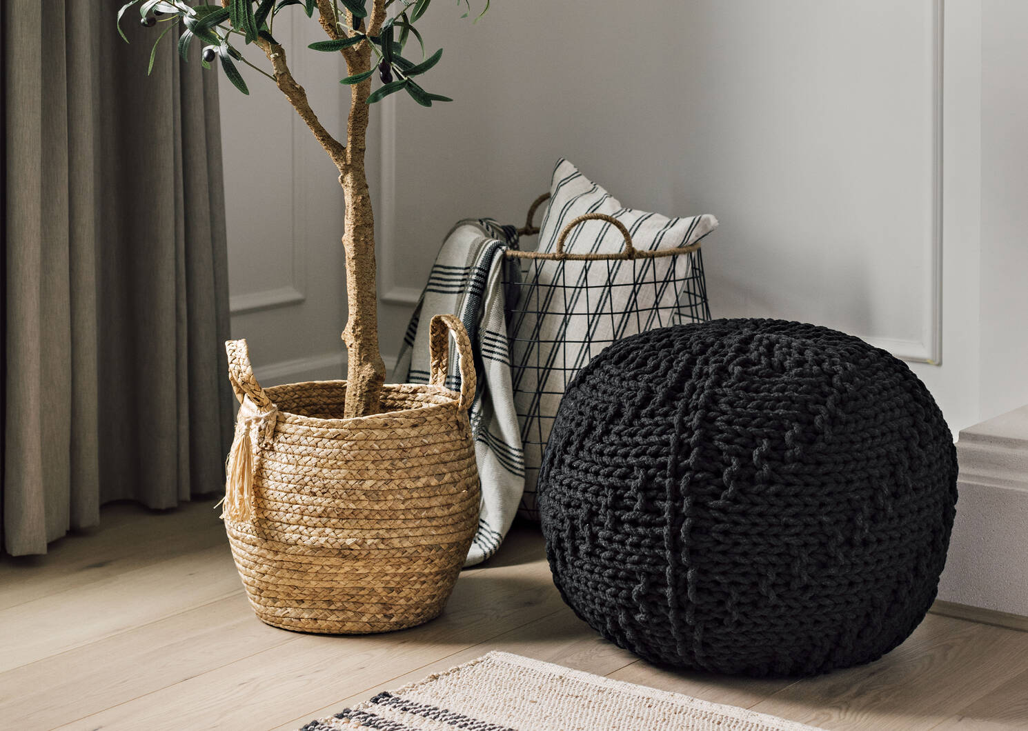 Pouf Roper noir