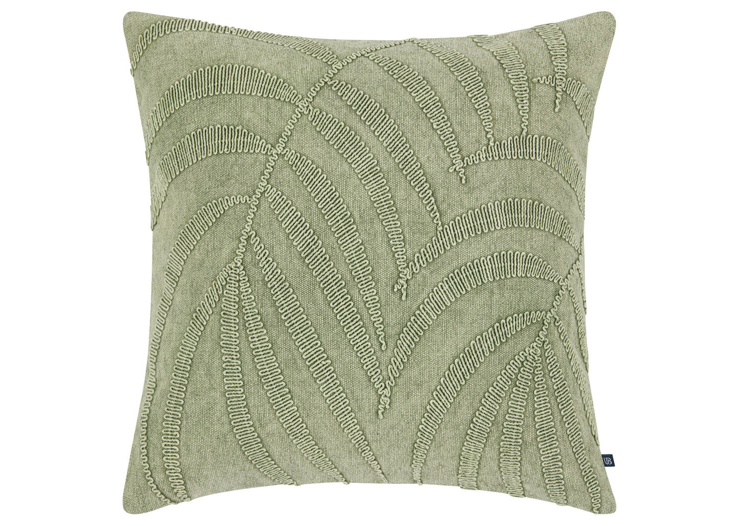 Coussin en coton Aleise 20x20 vert
