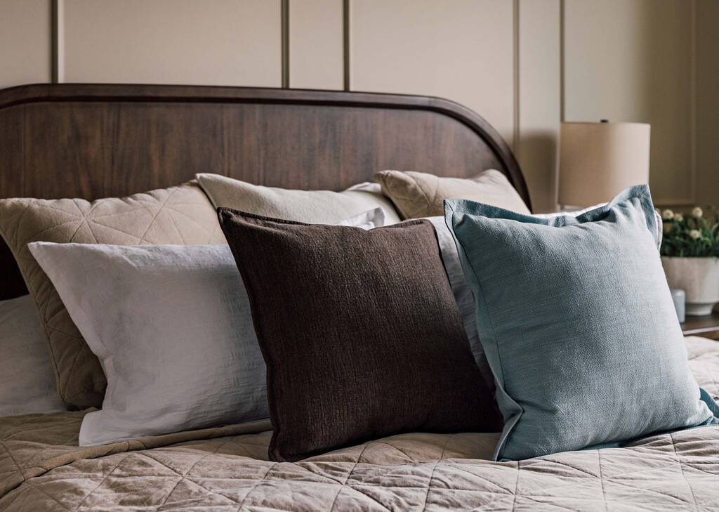 Coussin textur&eacute; Diara 20x20 bleu p&acirc;le