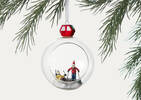 Orn. boule en verre Gondola