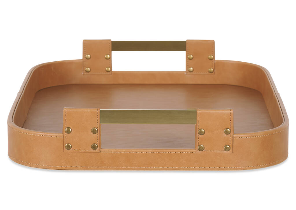 Riva Rectangular Tray Tan