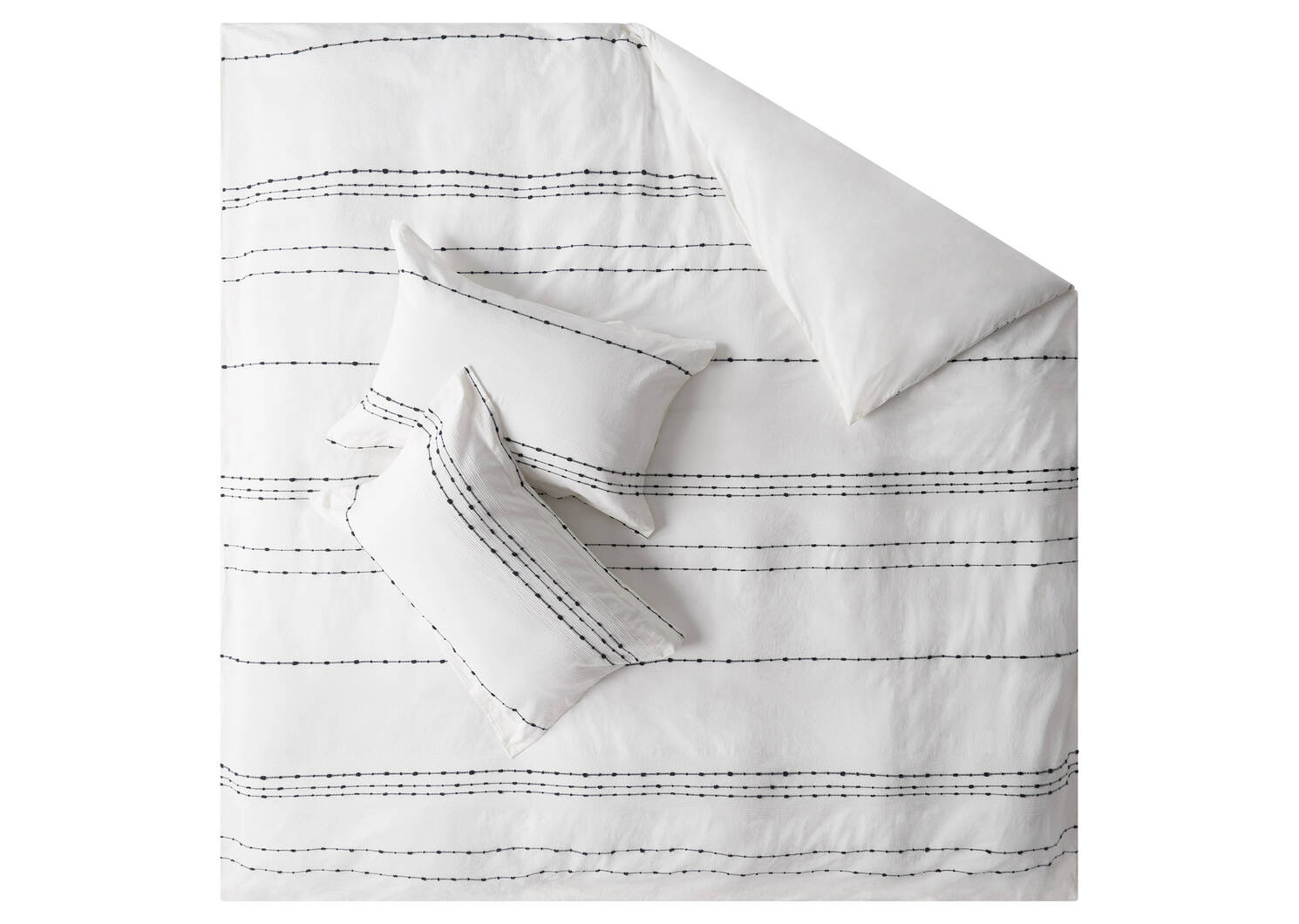 Riley Duvet Set Queen White/Midnight