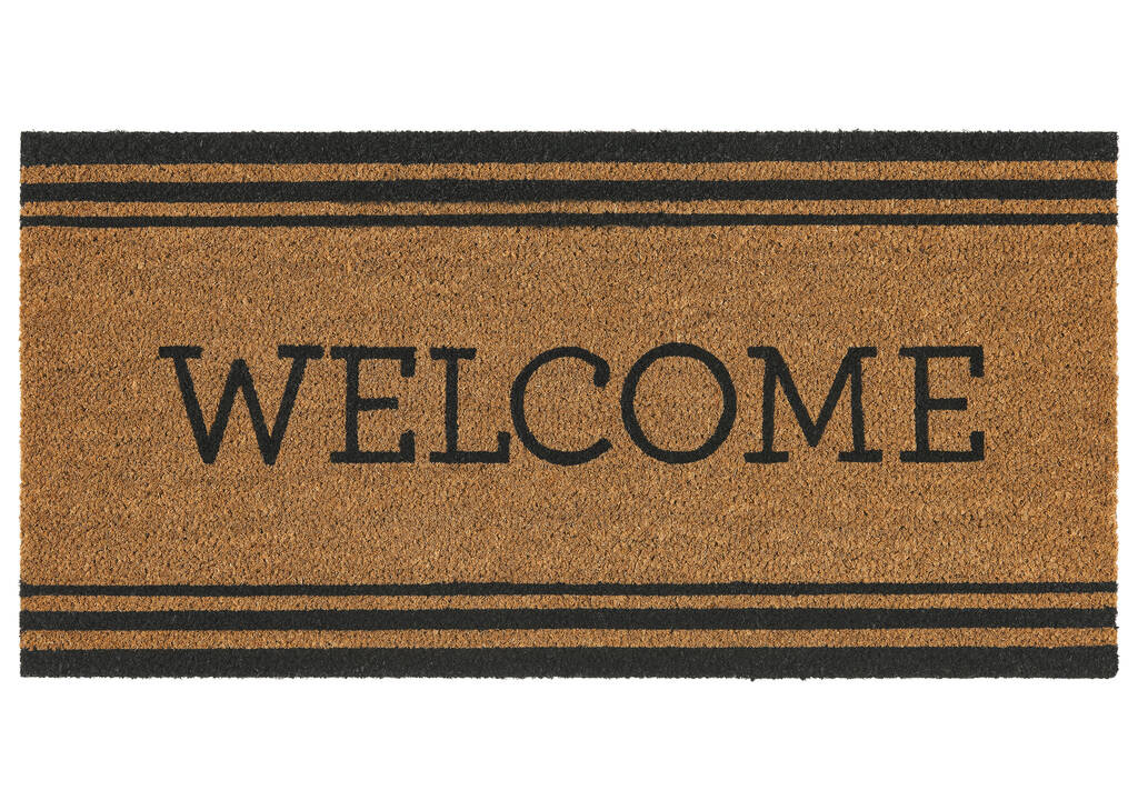 Welcome Border Doormat Natural