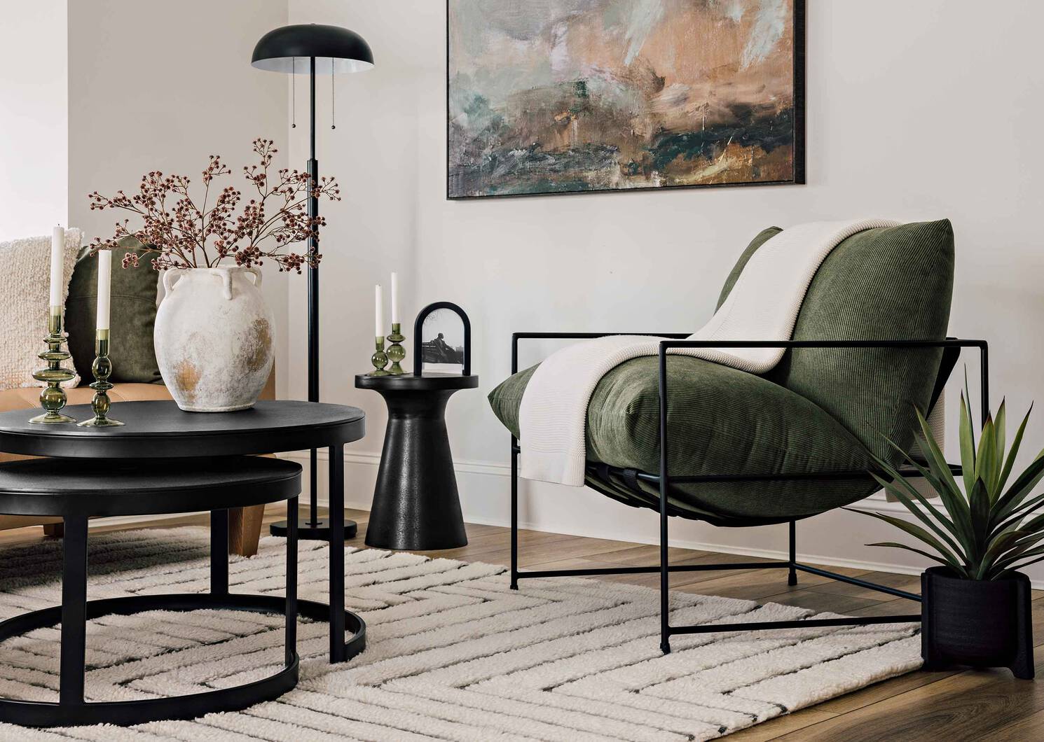 Jeté en coton Ashby ivoire