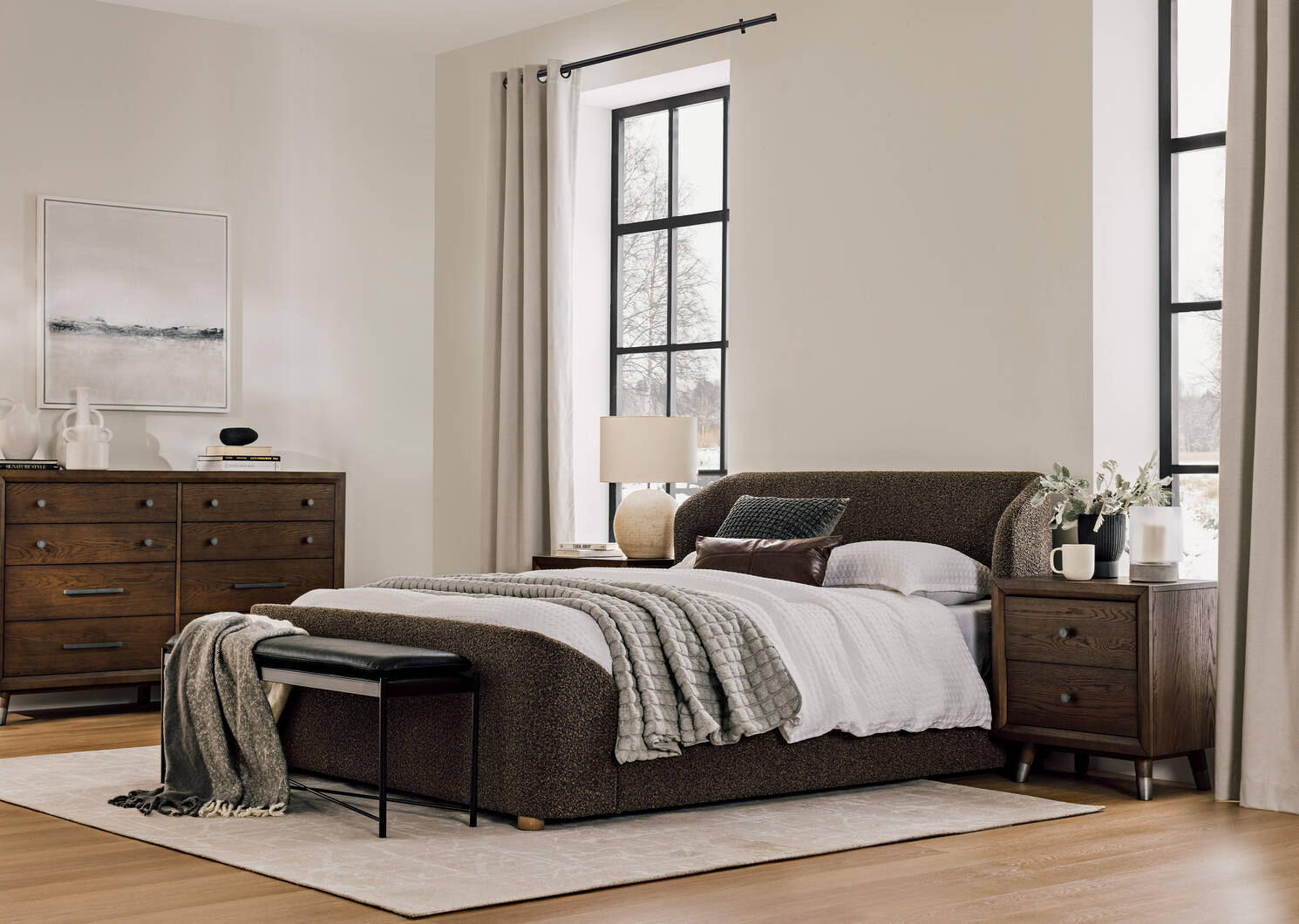 Coussin similicuir Jarvis 12x22 br foncé