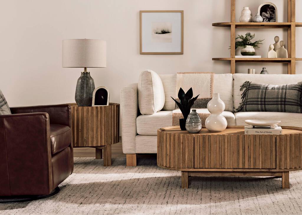 Alfie Side Table -Chastain Flax