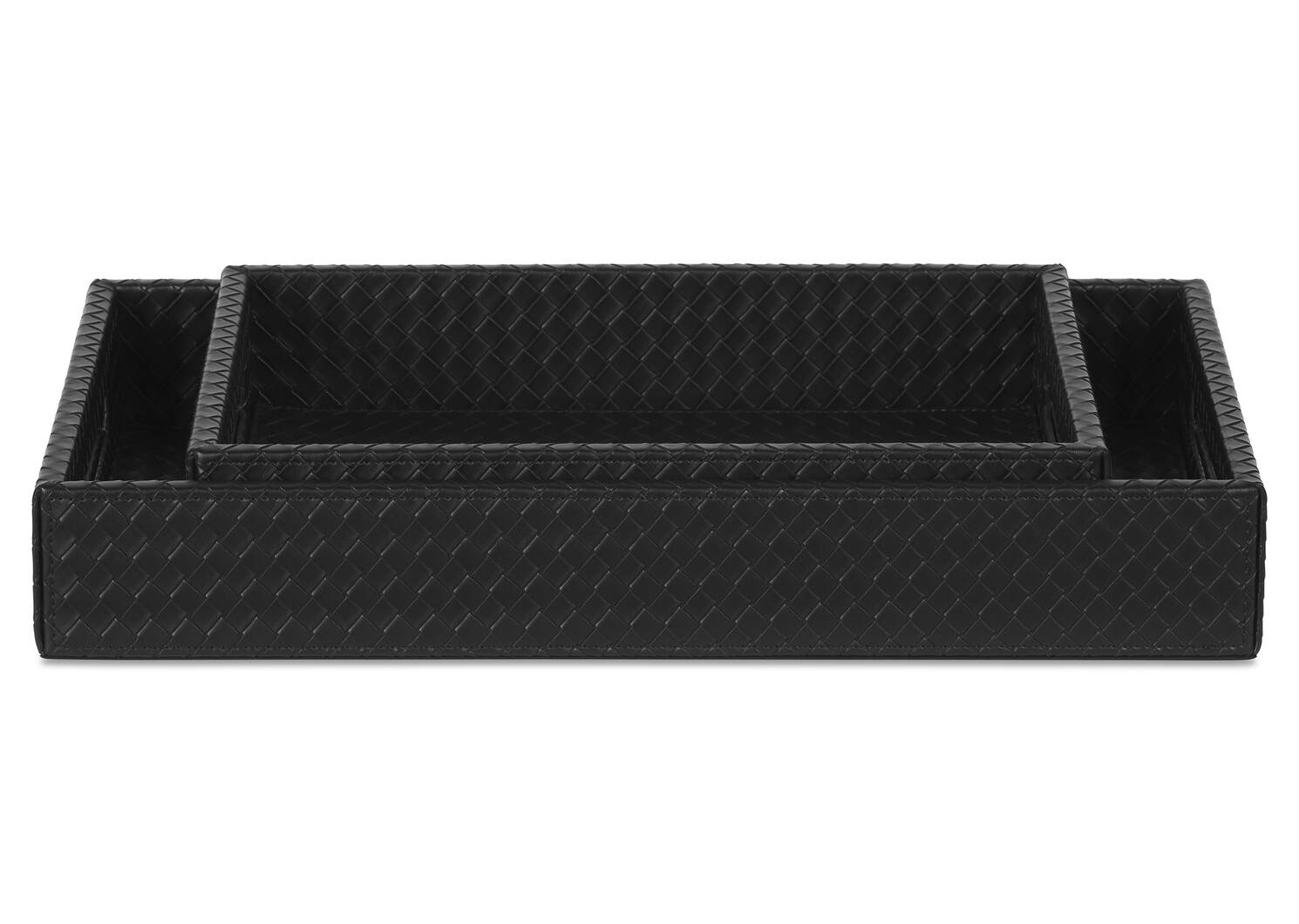 Fraser Faux Leather Tray Small Black