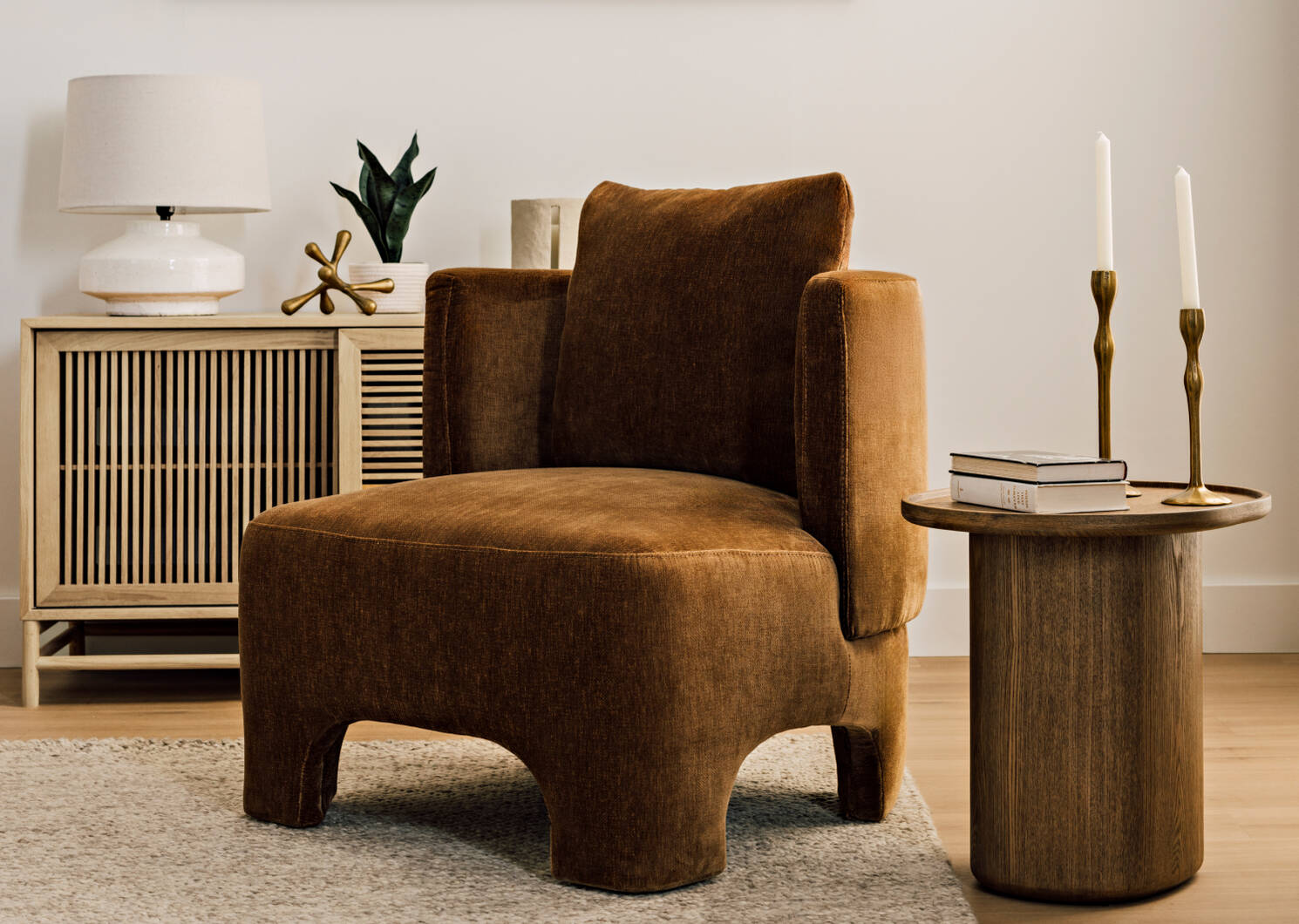 Fauteuil Louella -Ara caramel