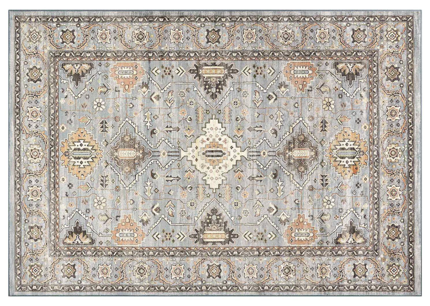 Yara Rug - Blue/Rust