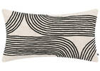 Coussin Evora 12x22 sable/noir