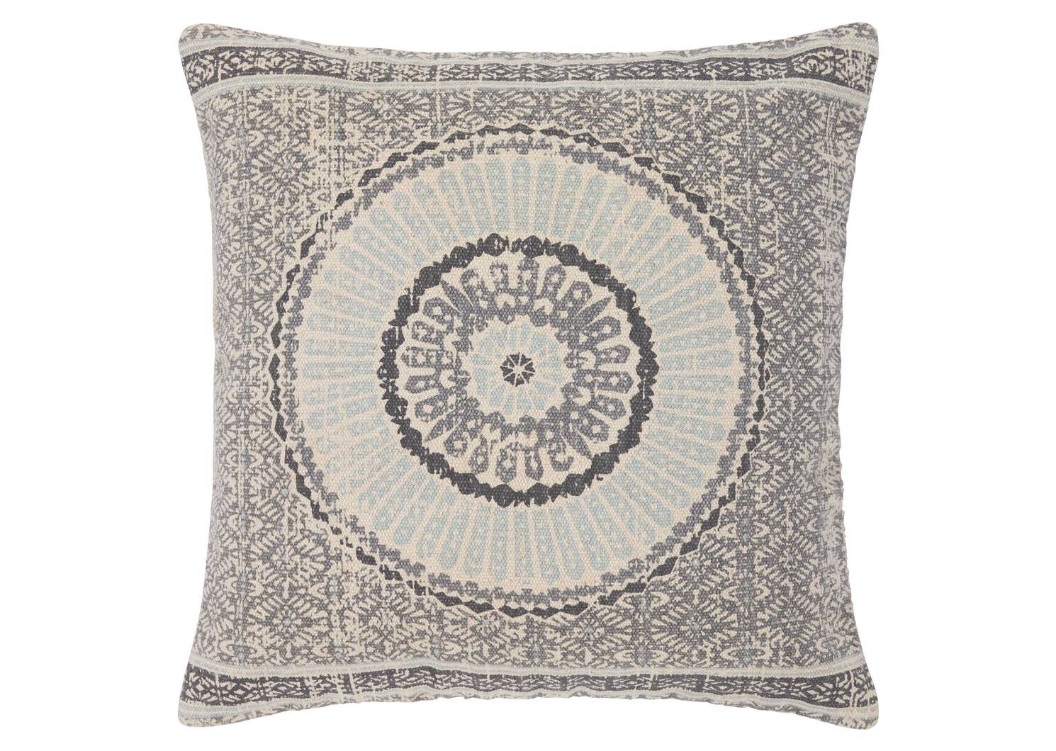 Coussin Omari 20x20 naturel/bleu ballade