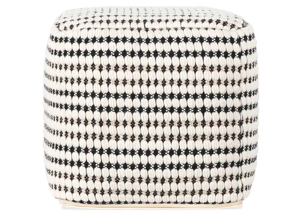 Pouf Colson ivoire/noir