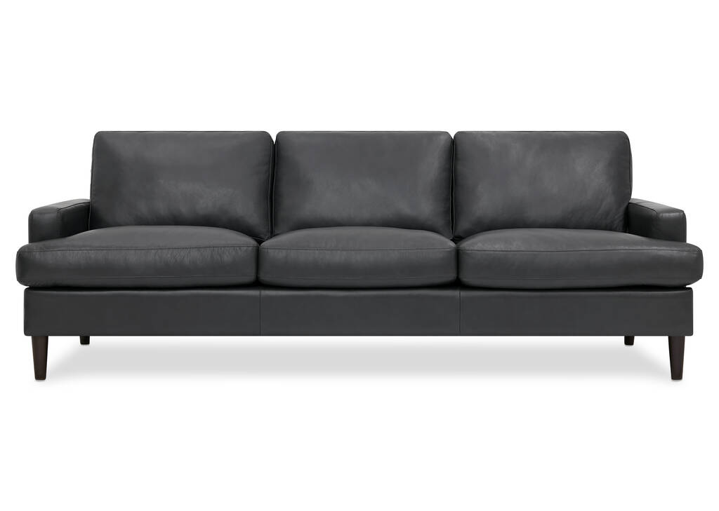 Savoy Leather Sofa -Jett Anthracite