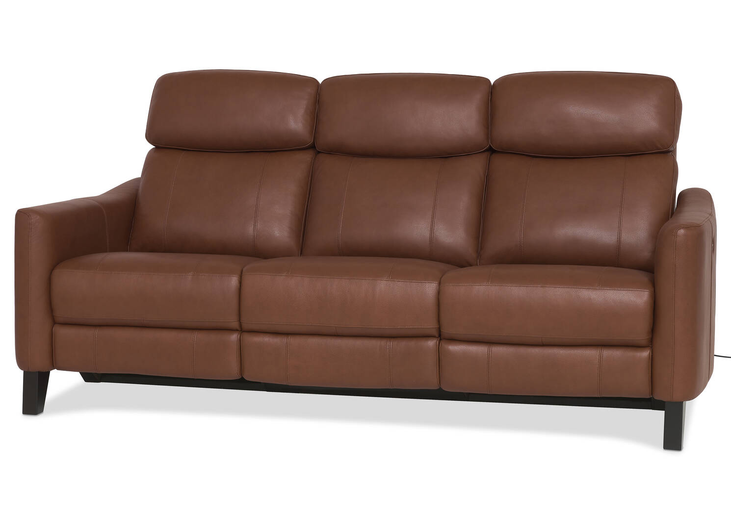 Nash Leather Reclining Sofa -Arlo Nutmeg