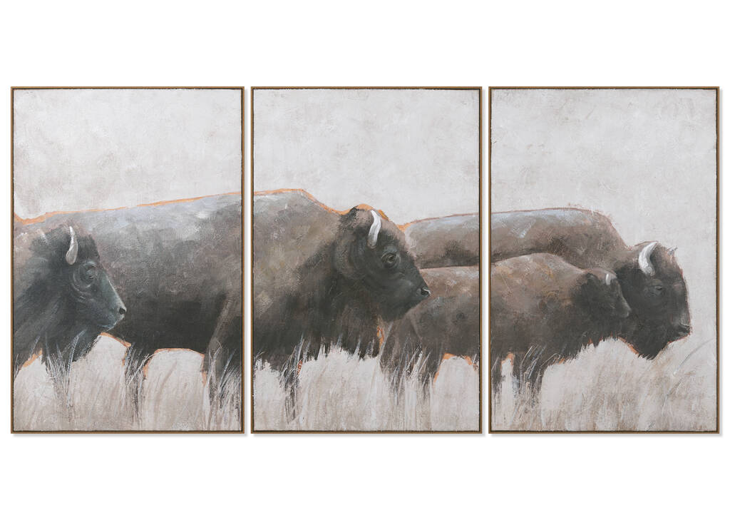 Bison Wall Art Set
