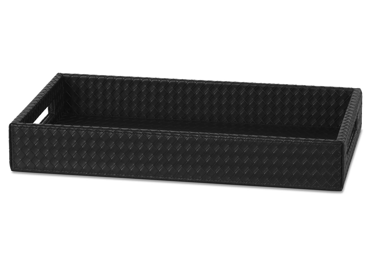 Fraser Faux Leather Tray Large Black