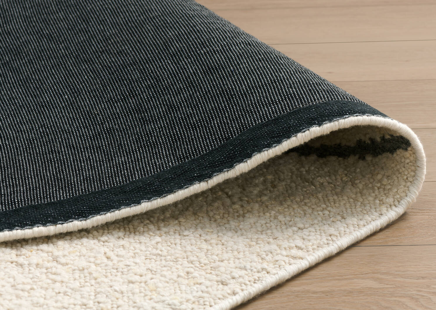 Tapis en laine Ramsey 60x96 ivoire/noir