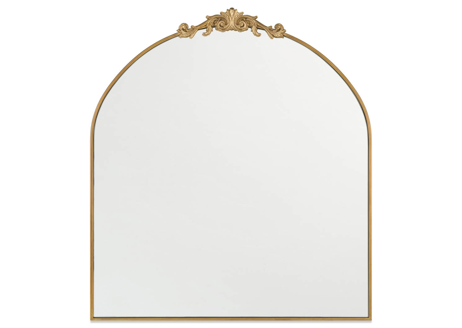 Miroir de chemin&eacute;e Faye laiton antique
