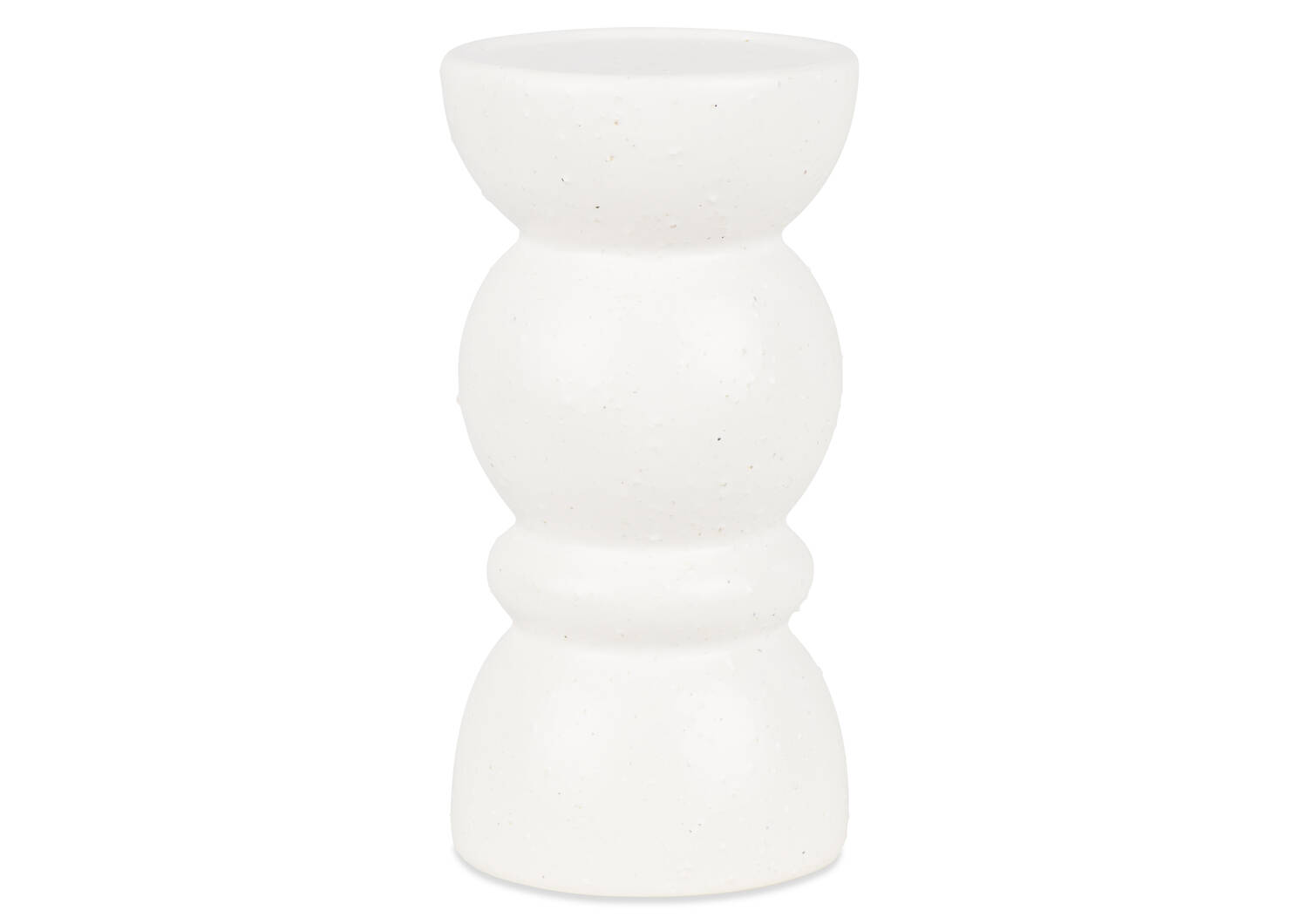 Emile Candle Holder Short White