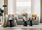 Fauteuil de coin module Mila -Sela gris