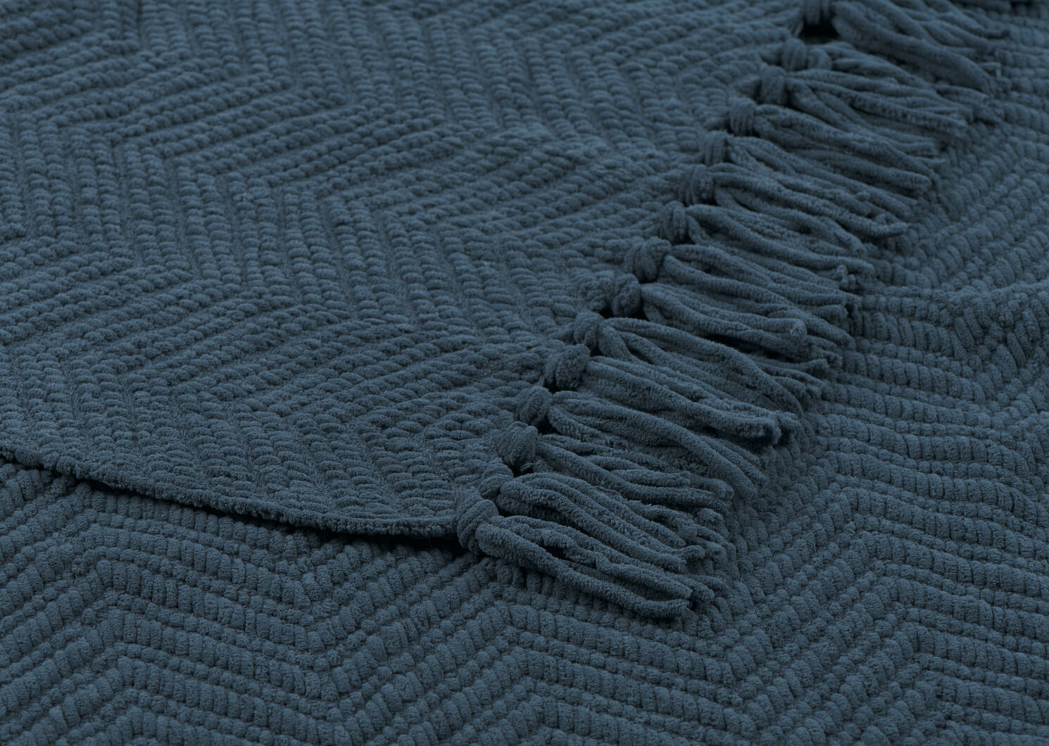 Jeté en chenille Elan marine