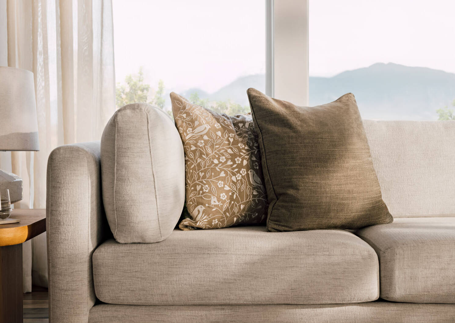Coussin Bailey 20x20 champignon