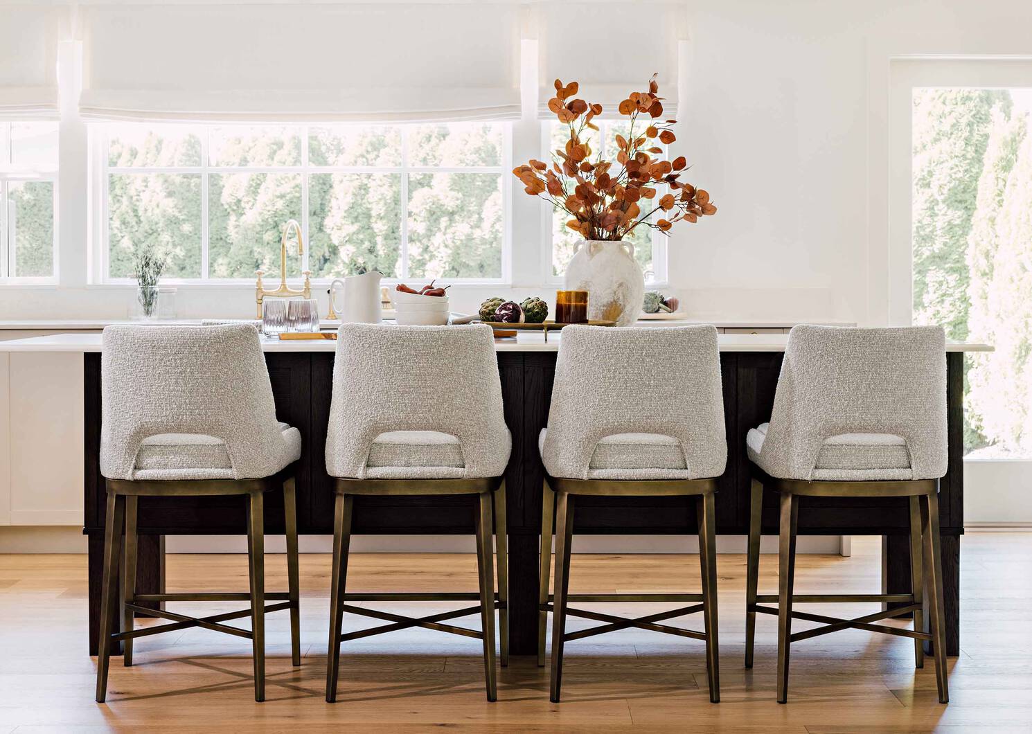 Tabouret Alba -York platine