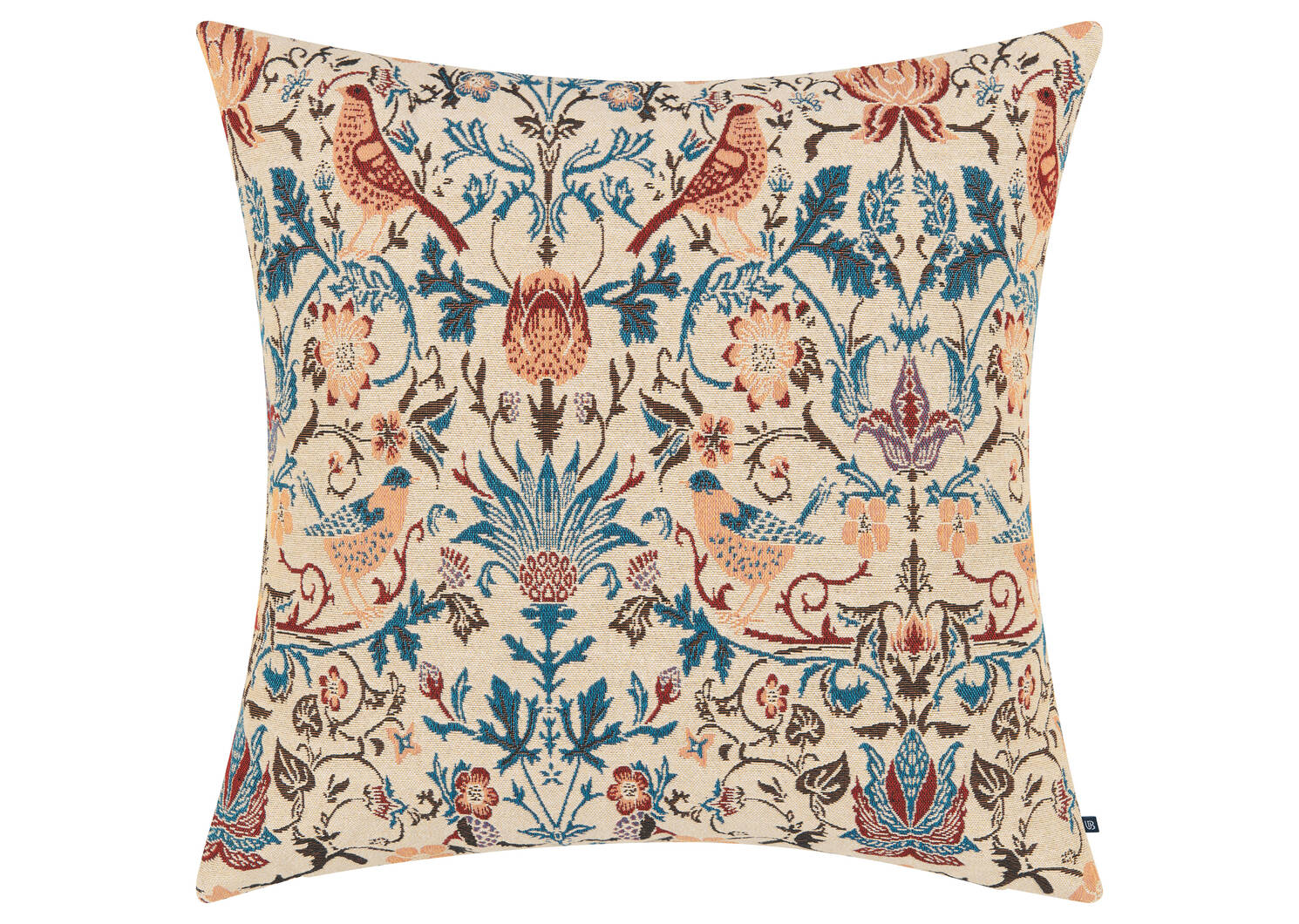 Coussin Theodora 20x20 ivoire/multi