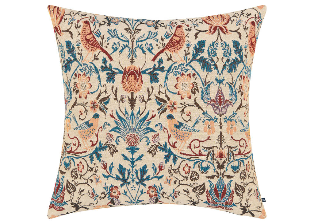 Coussin Theodora 20x20 ivoire/multi