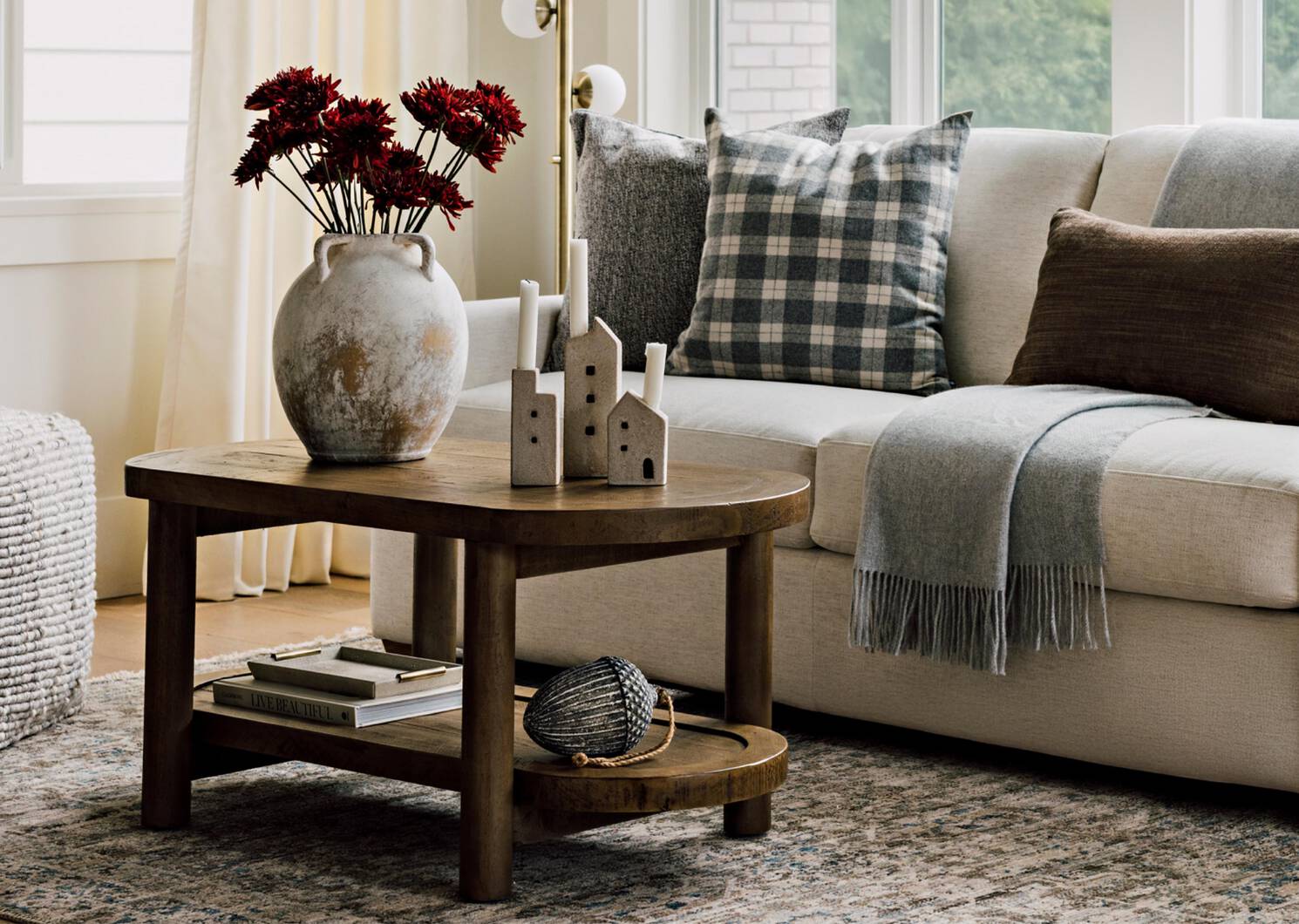 Emory Acorn Decor Large Grey