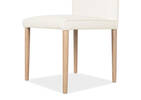 Chaise en cuir Marciona -Forega blanc