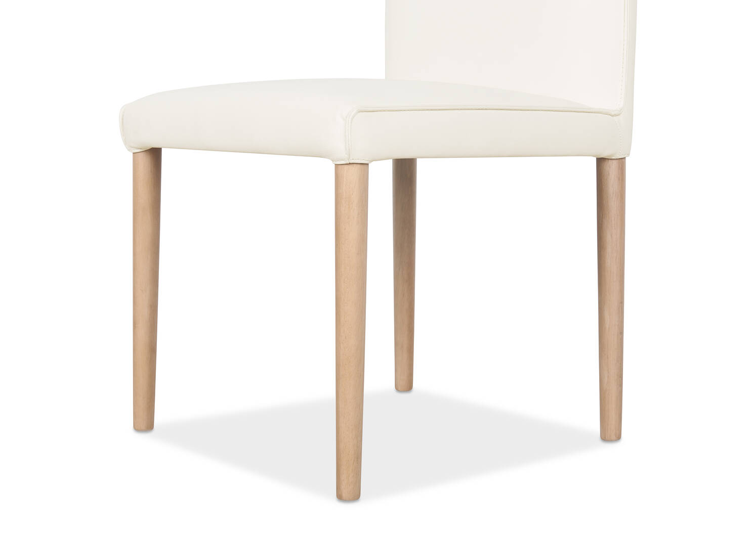 Chaise en cuir Marciona -Forega blanc