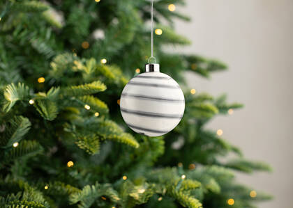 Alvie Striped Ball Ornament